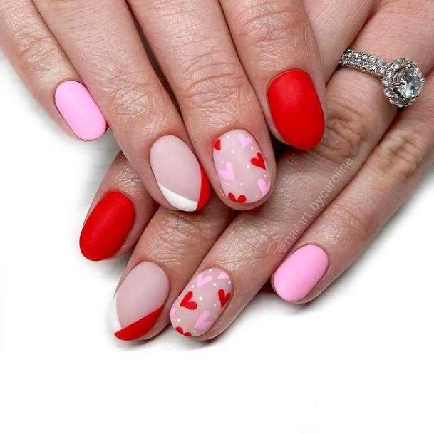 Stunning Girls Heart Nails