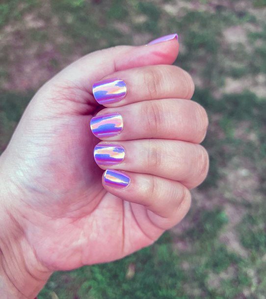 Stunning Girls Holographic Nails