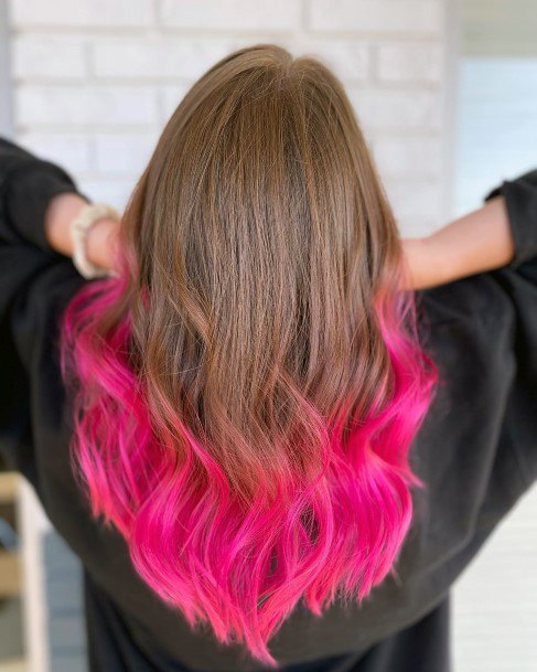 Stunning Girls Hot Pink Hairstyless