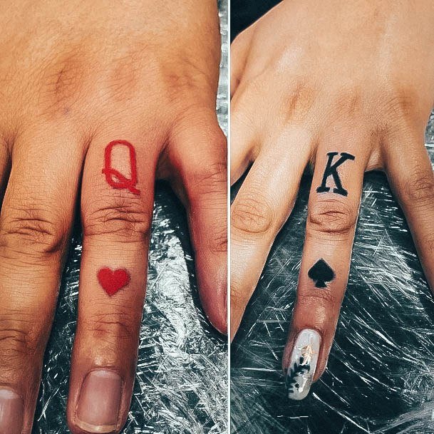 Stunning Girls King And Queen Tattoos