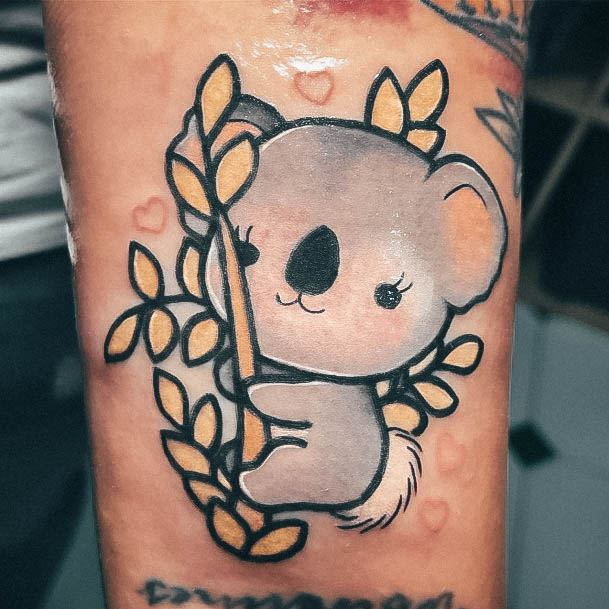 Stunning Girls Koala Tattoos