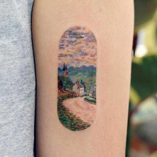 Stunning Girls Landscape Tattoos