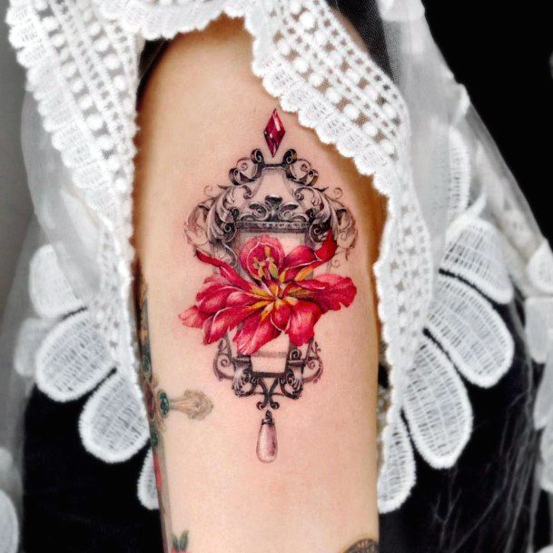 Stunning Girls Lantern Tattoos