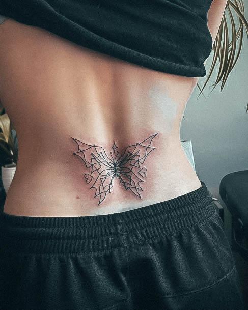 Stunning Girls Lower Back Tattoos