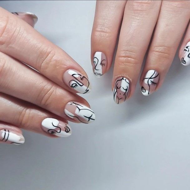 Stunning Girls Monochrome Nails