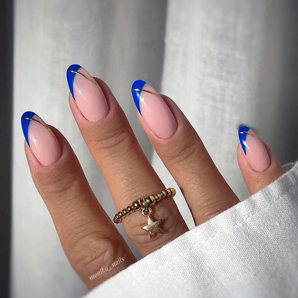 Stunning Girls Navy Blue Dress Nails