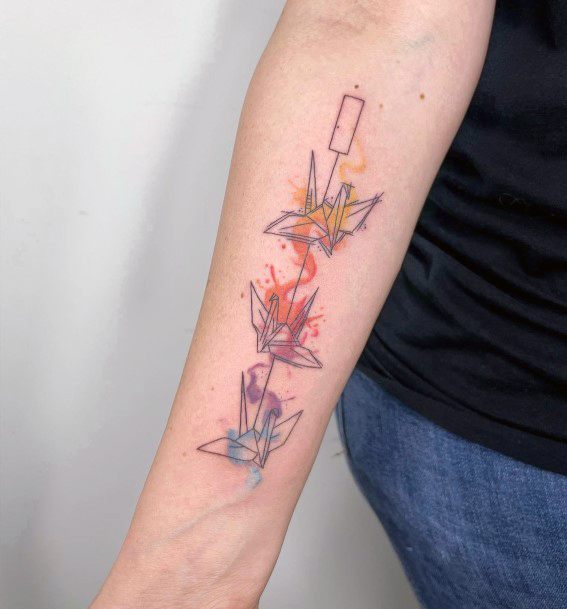 Stunning Girls Origami Tattoos