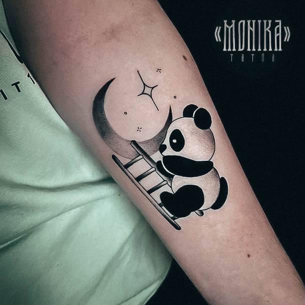 Stunning Girls Panda Tattoos