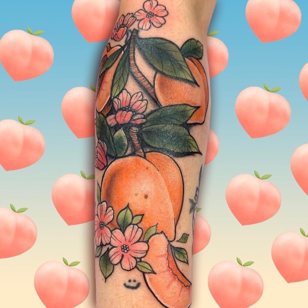 Stunning Girls Peach Tattoos