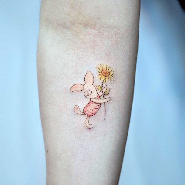 Stunning Girls Piglet Tattoos