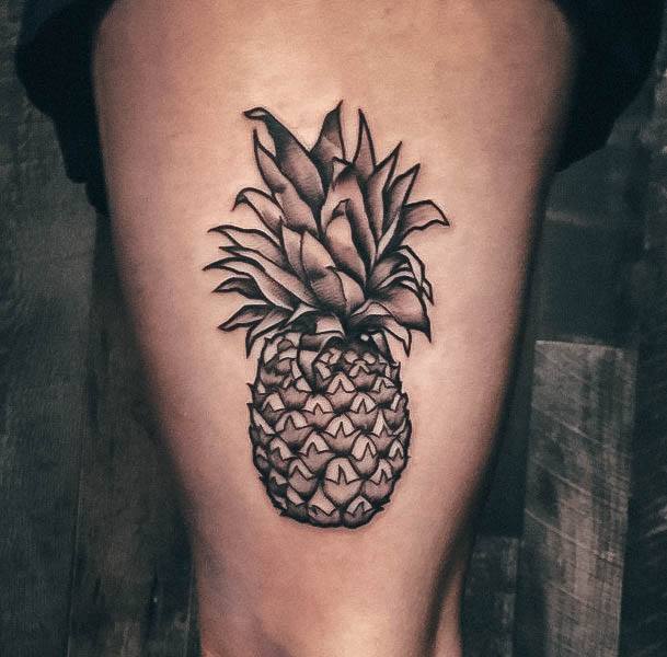 Stunning Girls Pineapple Tattoos