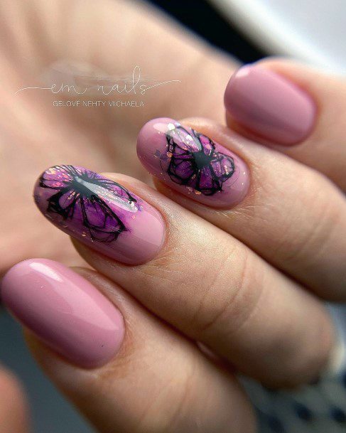 Stunning Girls Pink Nails