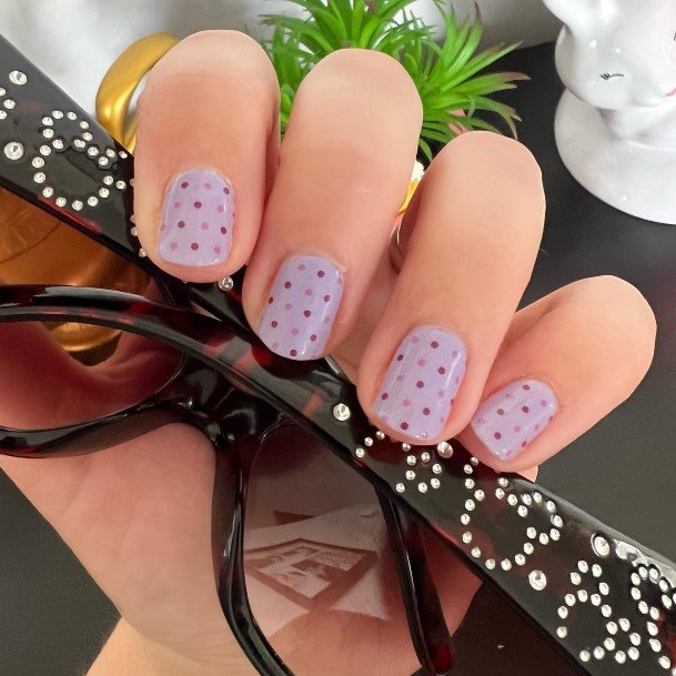 Stunning Girls Polka Dot Nails