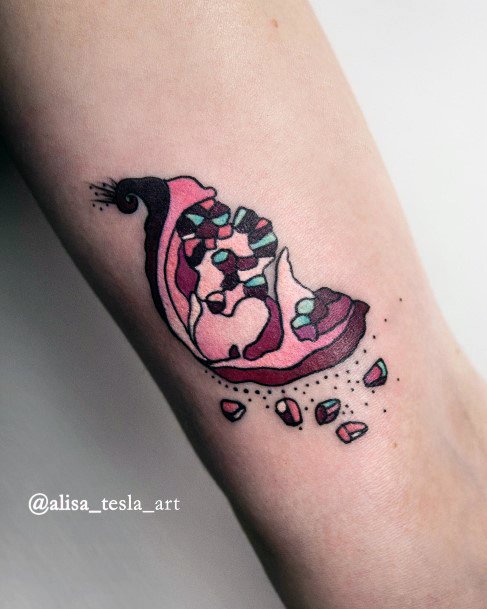 Stunning Girls Pomegranate Tattoos