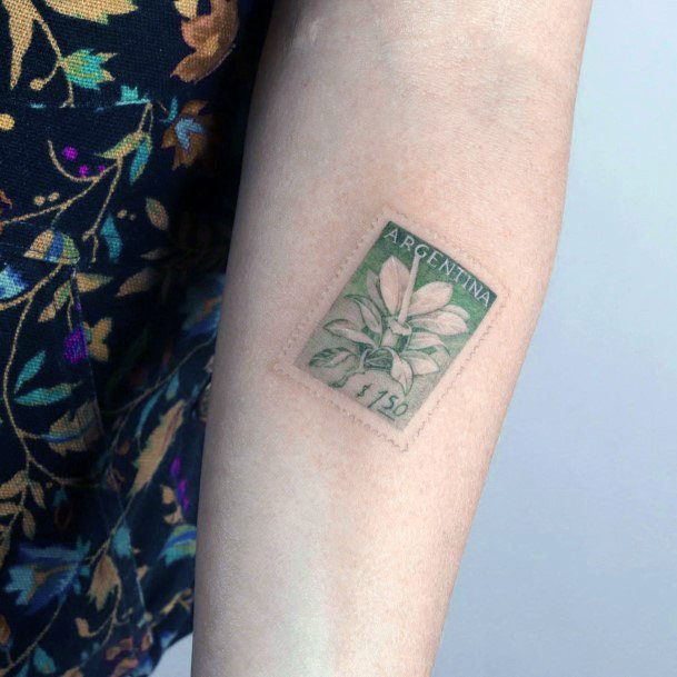 Stunning Girls Postage Stamp Tattoos