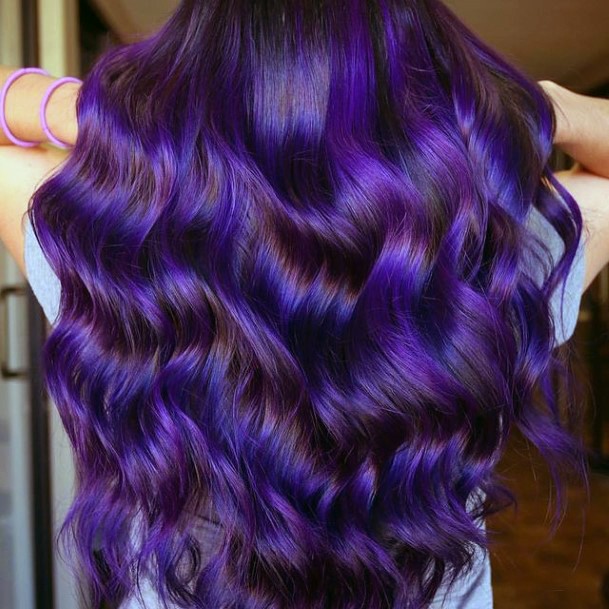 Stunning Girls Purple Hairstyless