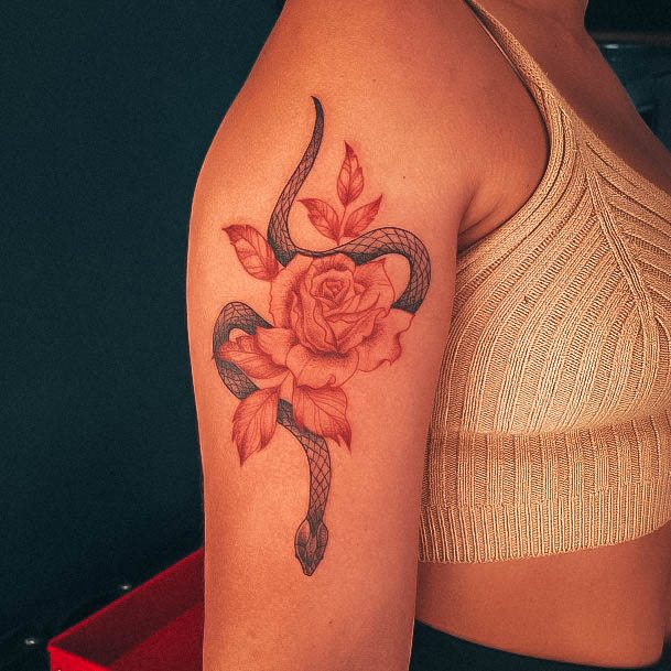 Stunning Girls Red Ink Tattoos