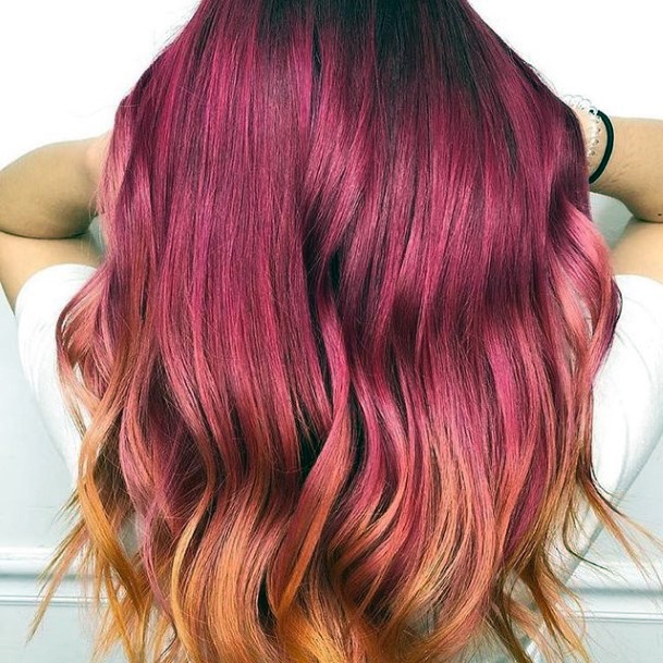 Stunning Girls Red Ombre Hairstyless