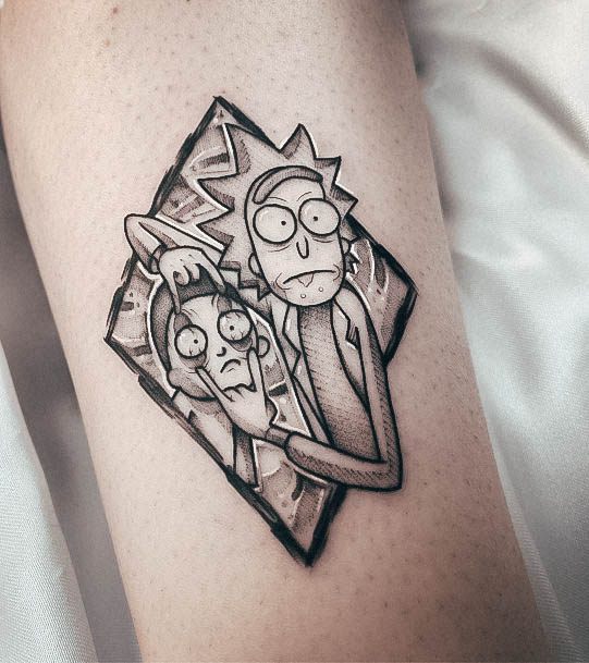 Stunning Girls Rick And Morty Tattoos