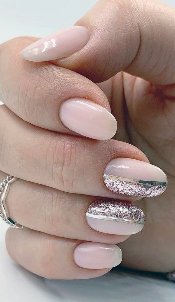 Stunning Girls Rose Gold Nails