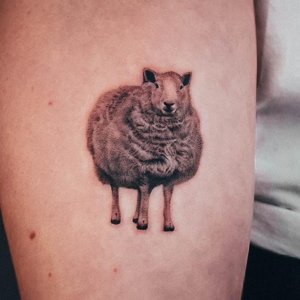 Stunning Girls Sheep Tattoos