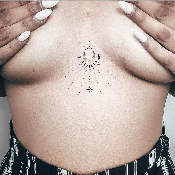 Stunning Girls Small Chest Tattoos