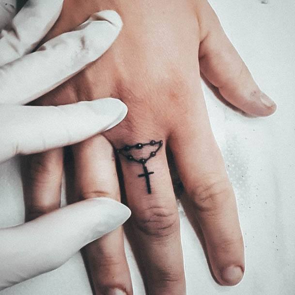 Stunning Girls Small Cross Tattoos