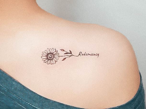 Stunning Girls Small Sunflower Tattoos