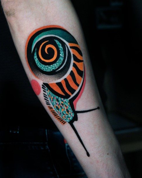 Stunning Girls Snail Tattoos