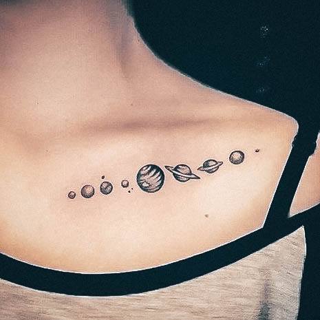 Stunning Girls Solar Tattoos