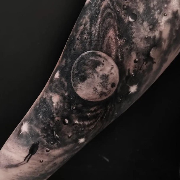 Stunning Girls Space Tattoos