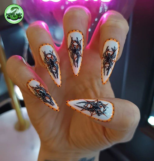 Stunning Girls Spider Nails