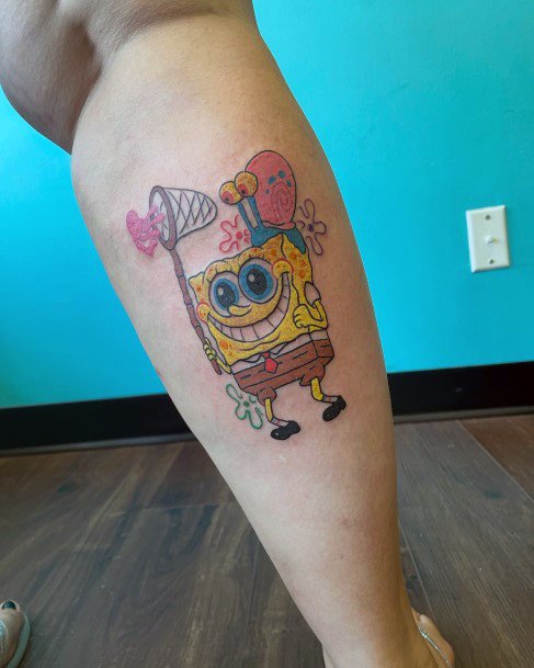 Stunning Girls Spongebob Tattoos