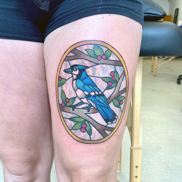 Stunning Girls Stained Glass Tattoos