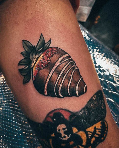 Stunning Girls Strawberry Tattoos