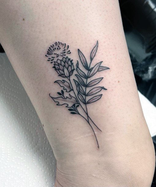 Stunning Girls Thistle Tattoos