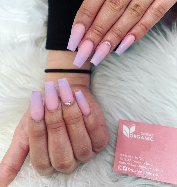 Stunning Girls Translucent Pink Nails