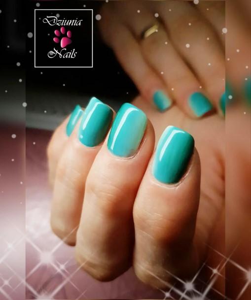 Stunning Girls Turquoise Ombre Nails