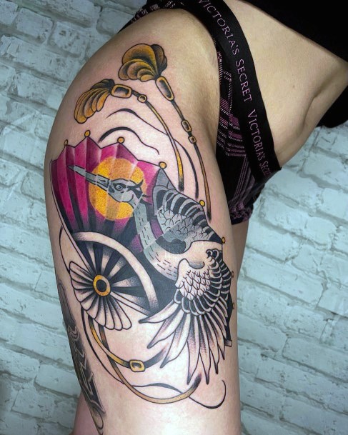 Stunning Girls Uchiwa Tattoos