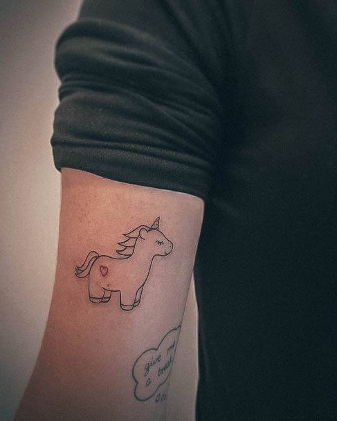 Stunning Girls Unicorn Tattoos