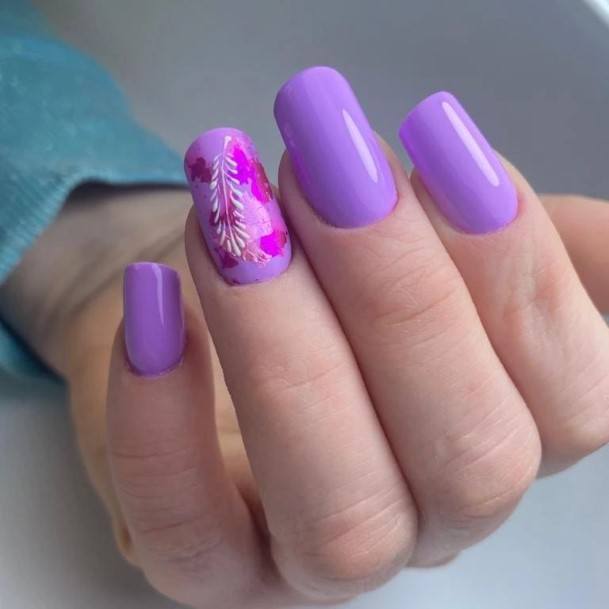 Stunning Girls Violet Nails