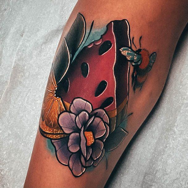 Stunning Girls Watermelon Tattoos