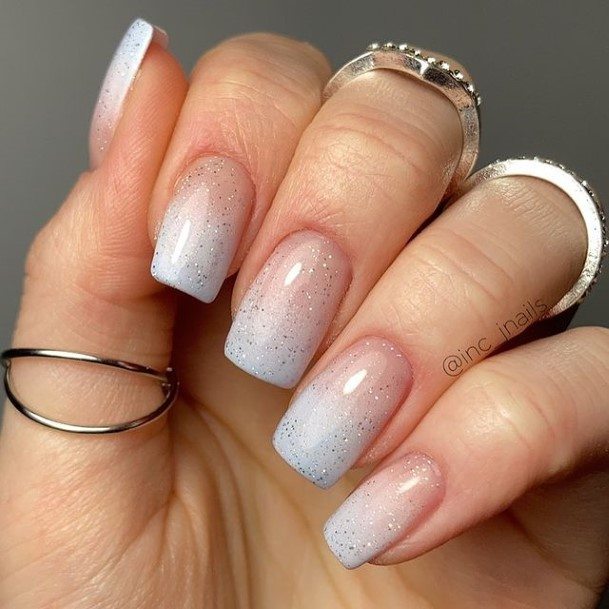 Stunning Girls White Ombre Nails