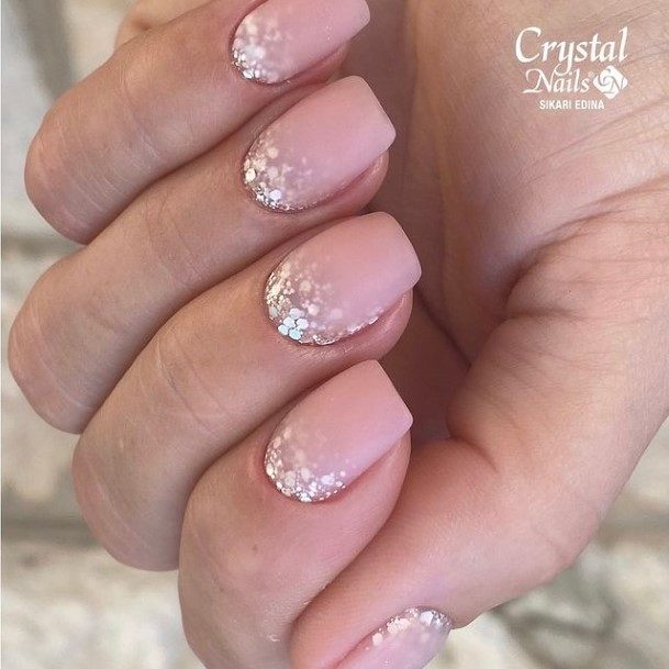 Stunning Glitter Ombre Nail On Lady