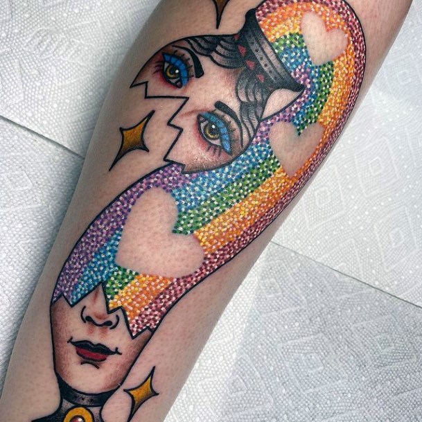 Stunning Glitter Tattoo On Lady