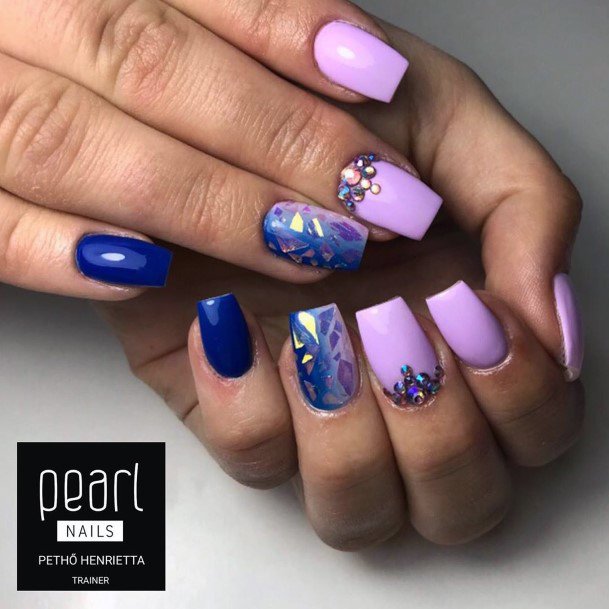 Stunning Glossy Blue Pastel Purple Nail Ideas Gorgeous Design Inspiration For Ladies
