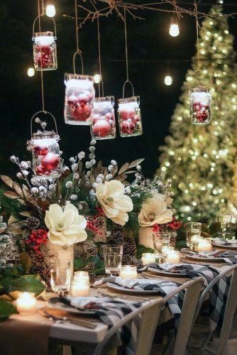 Stunning Gorgeous Christmas Wedding Inspiration Table Decorations Outstanding