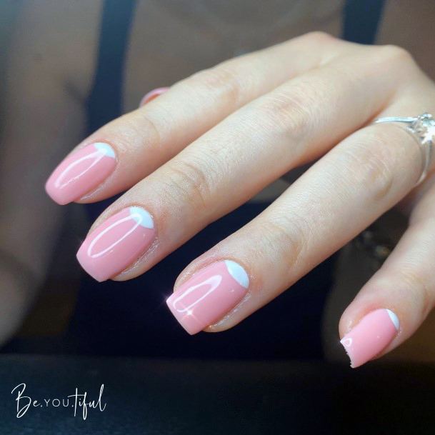 Stunning Half Moon Nail On Lady