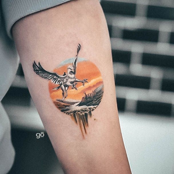 Stunning Harry Potter Tattoo On Lady