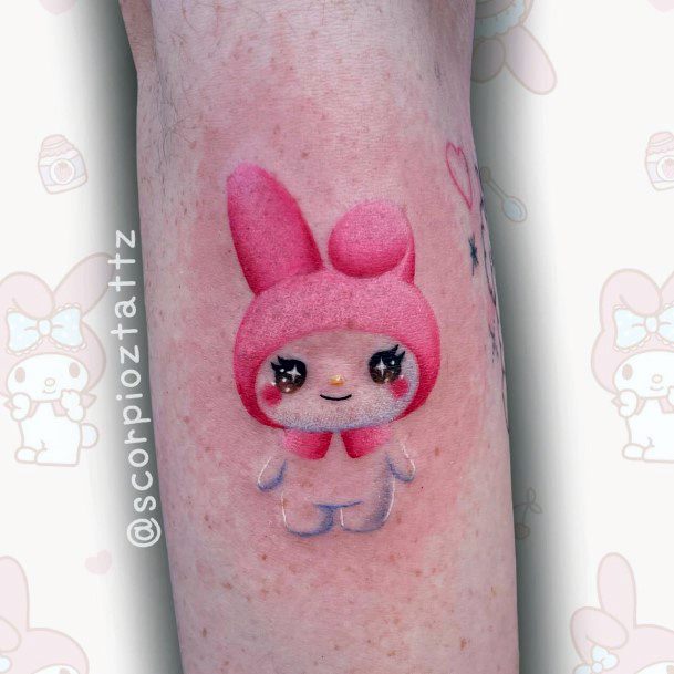 Stunning Hello Kitty Tattoo On Lady